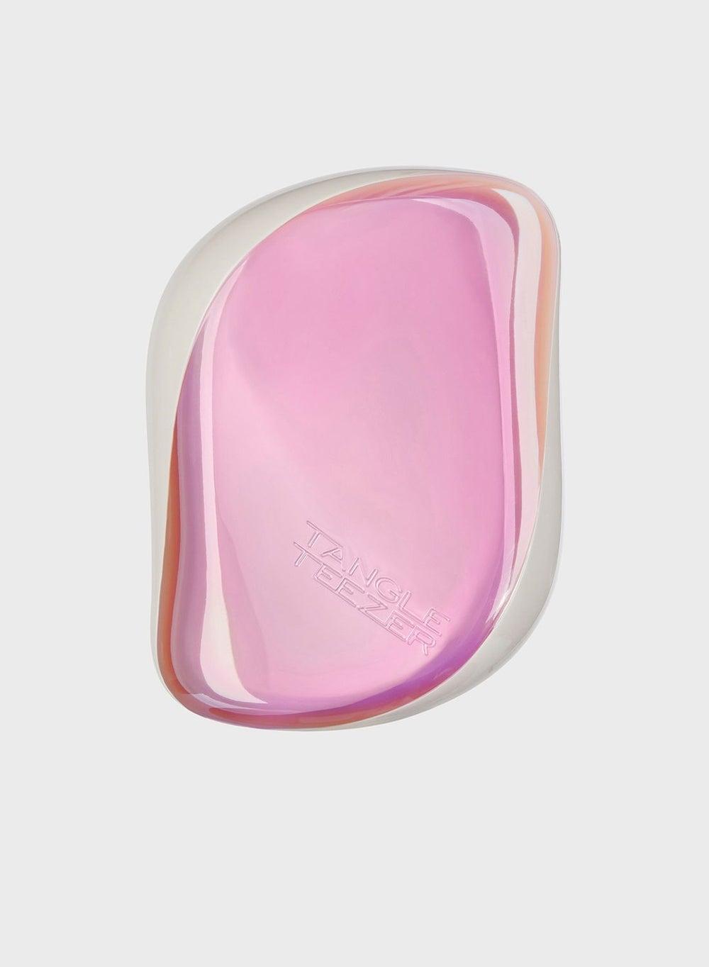 Holographic Pink Compact Styler Hairbrush - Image 1