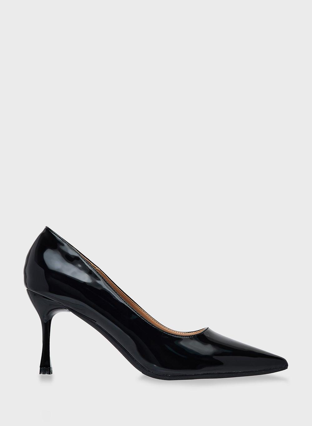 Elegant Black High Heeled Pump for Timeless Style - Image 1
