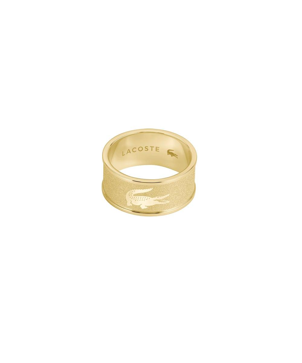 LACOSTE Backhand Men's Stainless Steel Ring - Image 1