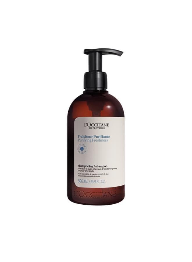 L'Occitane 500ml Purifying Freshness Shampoo - Effortless Shine - Image 1