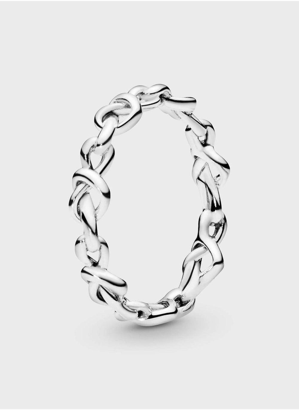 PANDORA Sterling Silver Knotted Hearts Ring - Image 1