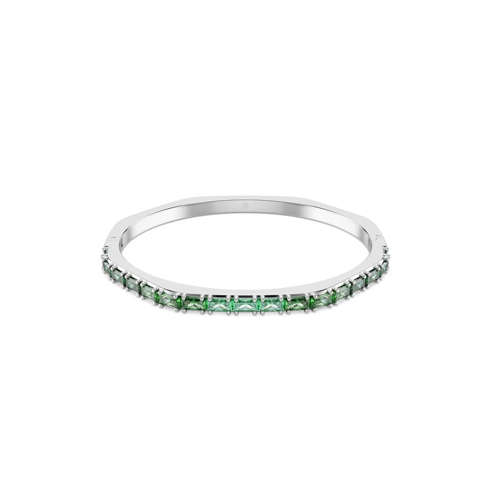 SWAROVSKI Matrix Octagon Hinged Bangle in Rhodium - Image 1