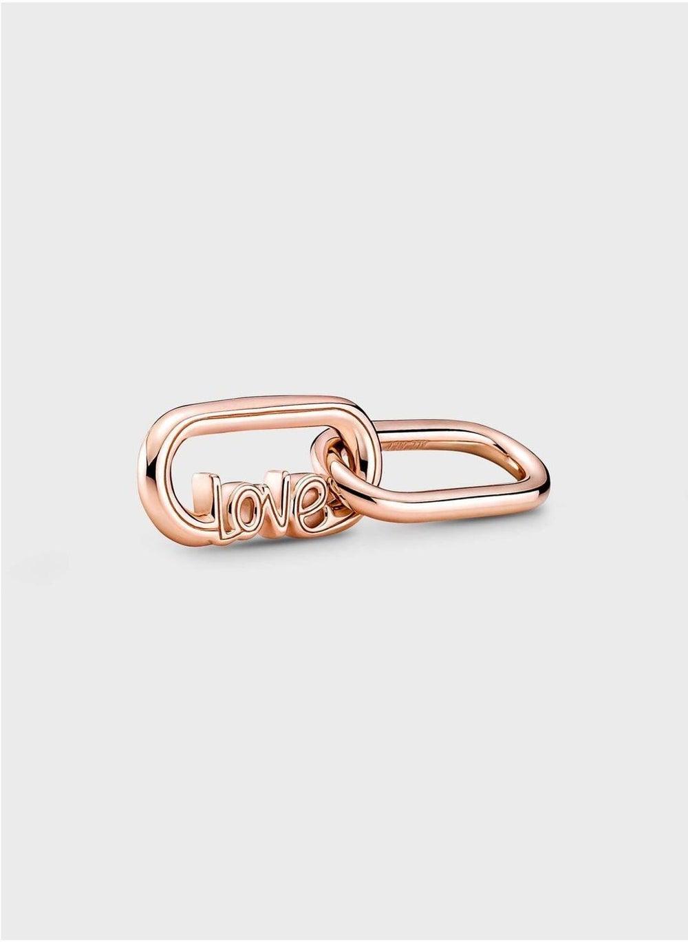 PANDORA Me Rose Gold 'Love' Styling Link Charm - Image 1