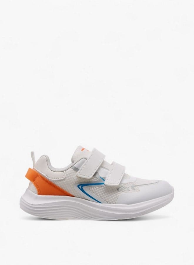 H240216Bj Sleek White Panelled Sneakers for Boys - Image 1