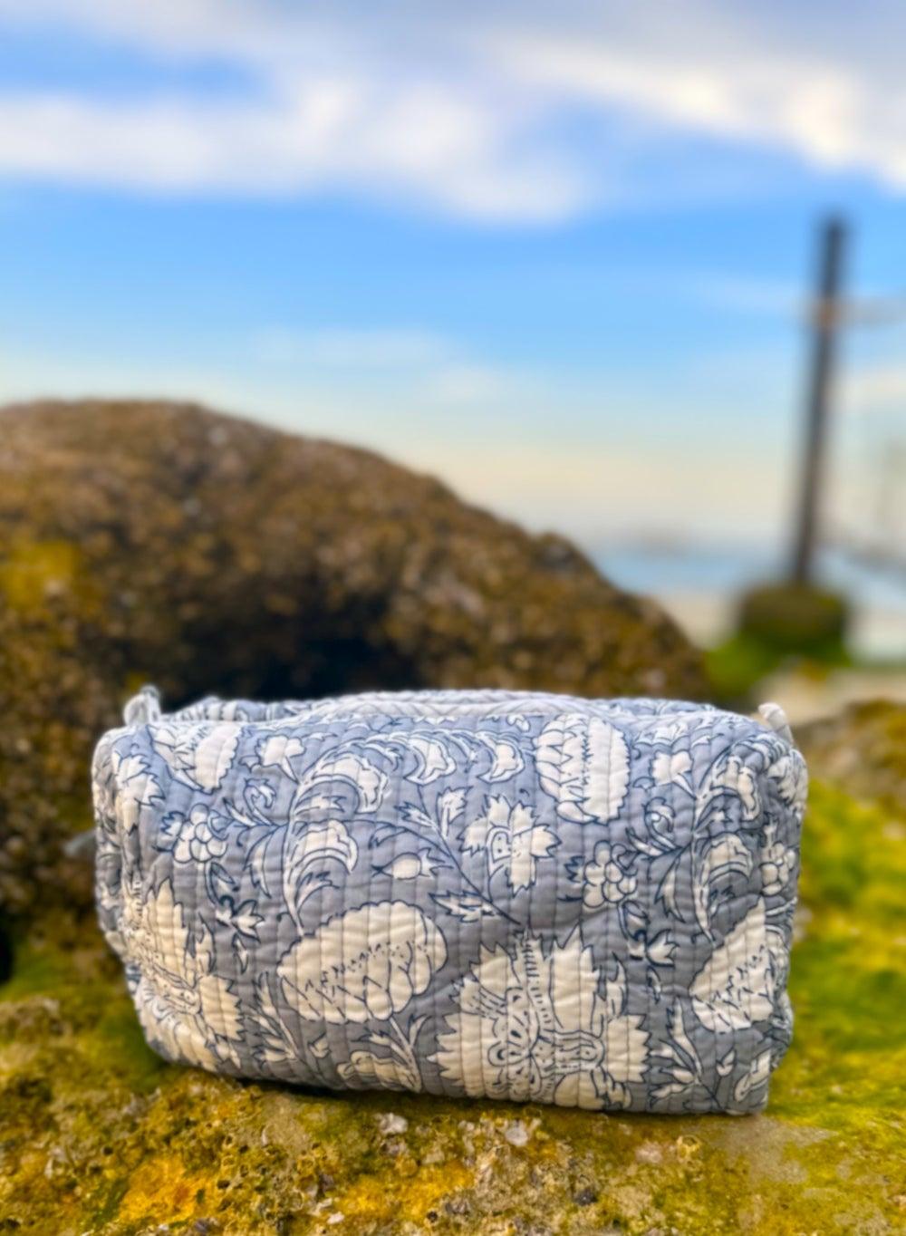 TohfaLuxe Lila Handmade Block Printed Large Pouch - Image 1