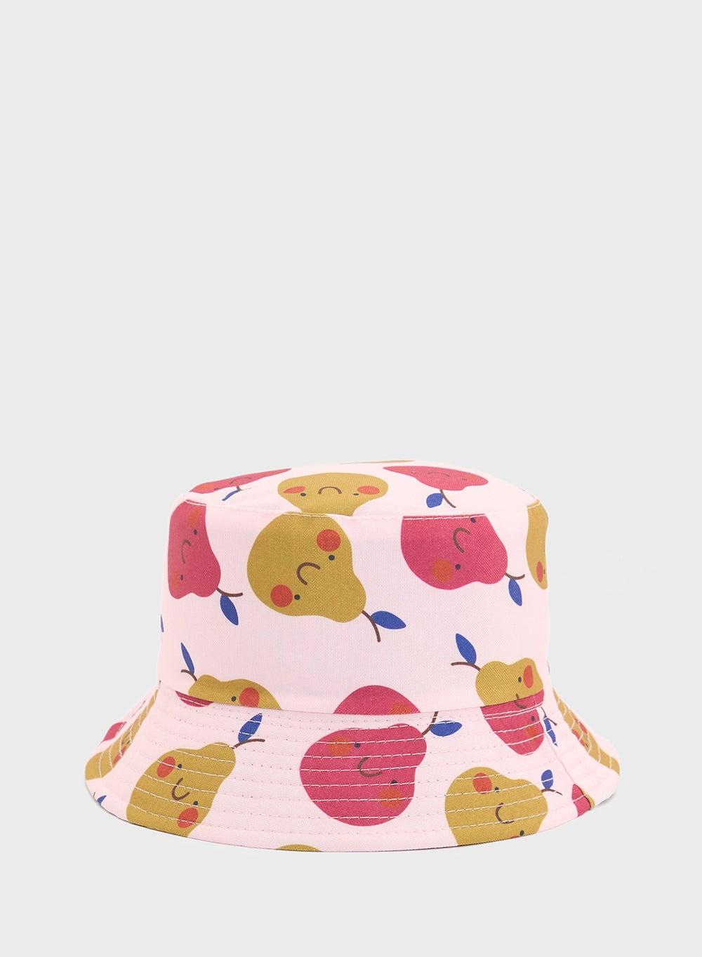 Chic Ginger Quirky Pear Print Women's Bucket Hat - Image 1