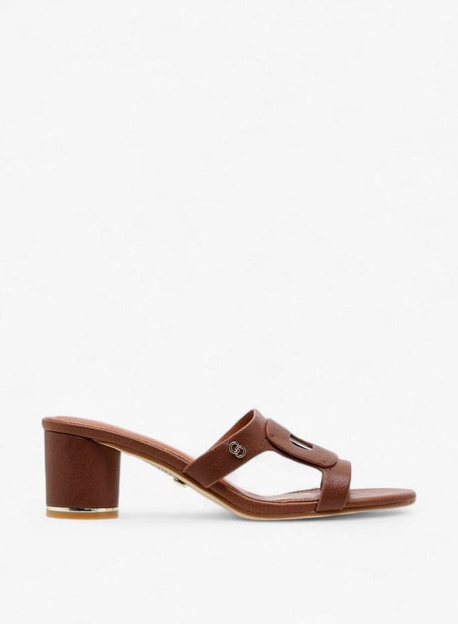 R25Ss06359 Elegant Textured Slip-On Sandals for Women - Image 1