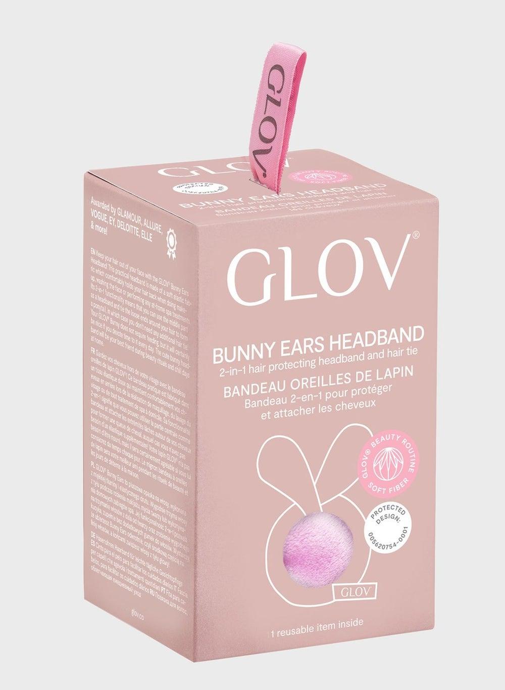 Glov Bunny Ears Pink - Plush Comfort Headband - Image 1