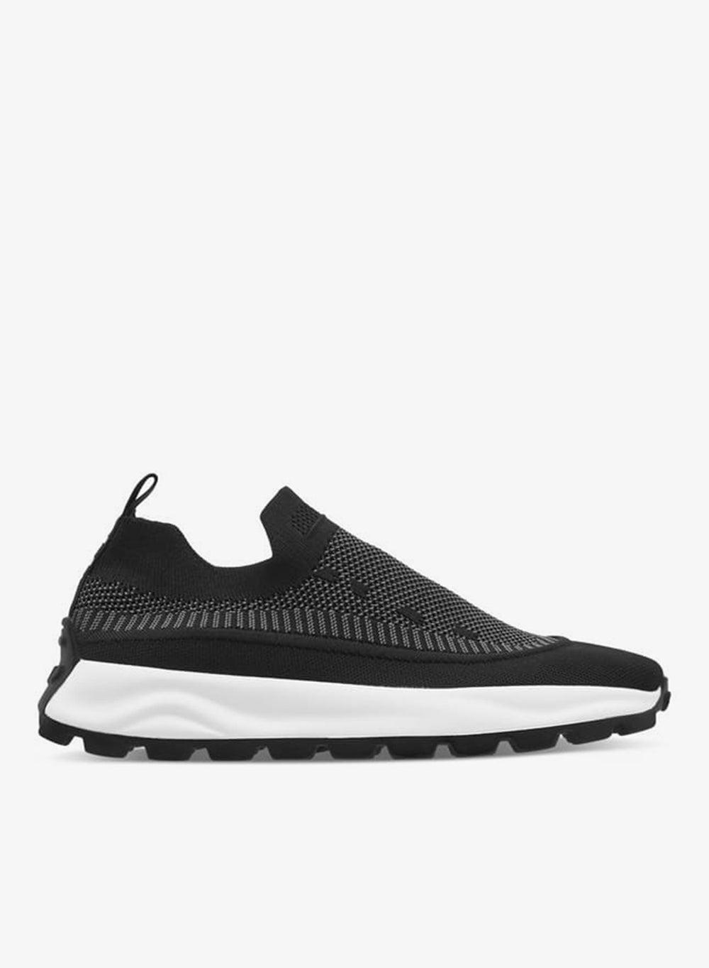 Pf1242Black Elegant Men's Textured Slip-On Sneakers - Image 1