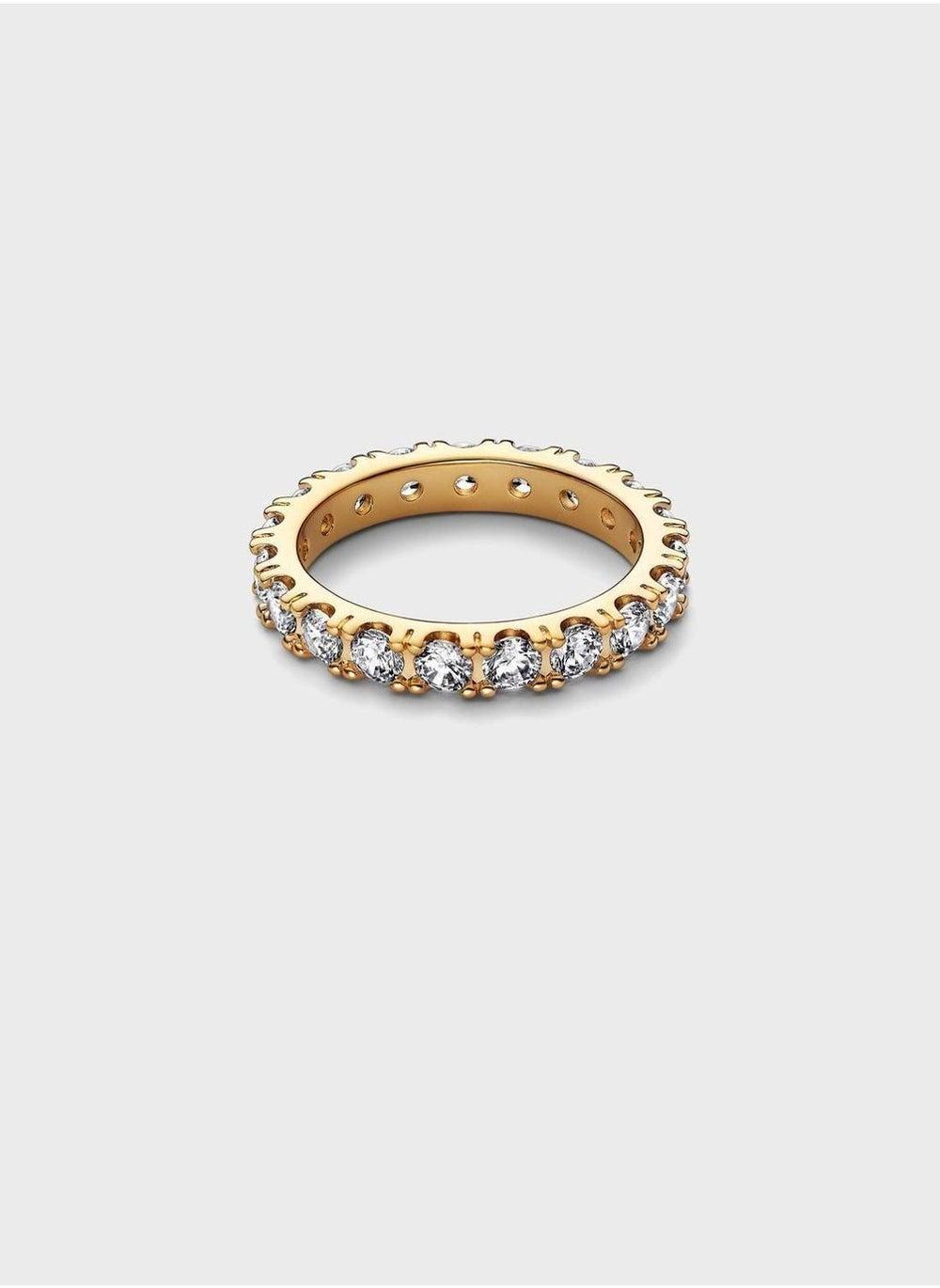 PANDORA Timeless Sparkle 14k Gold-Plated Eternity Ring - Image 1