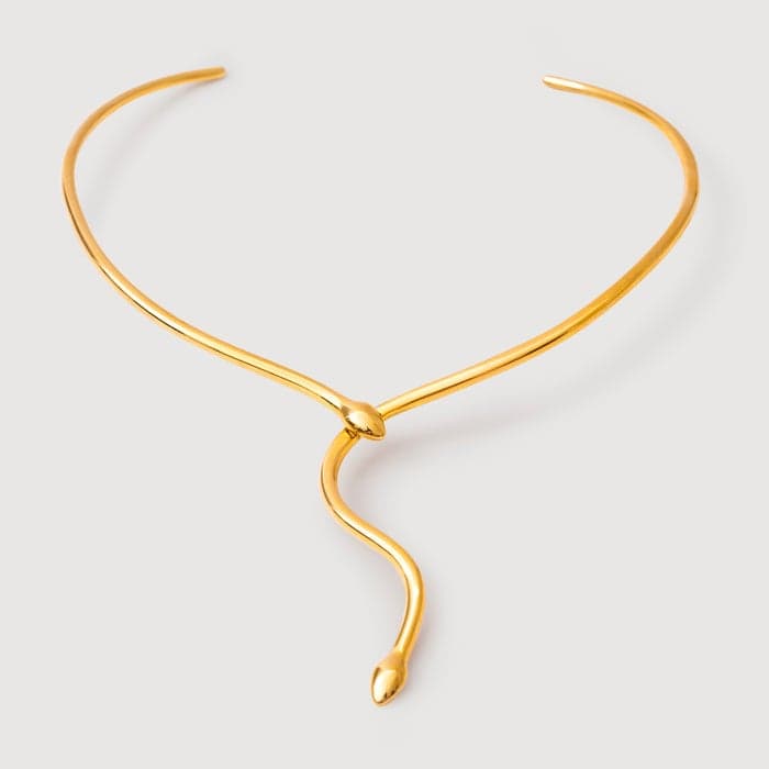 Noya Nagini 18K Gold Plated Serpent Necklace - Image 1