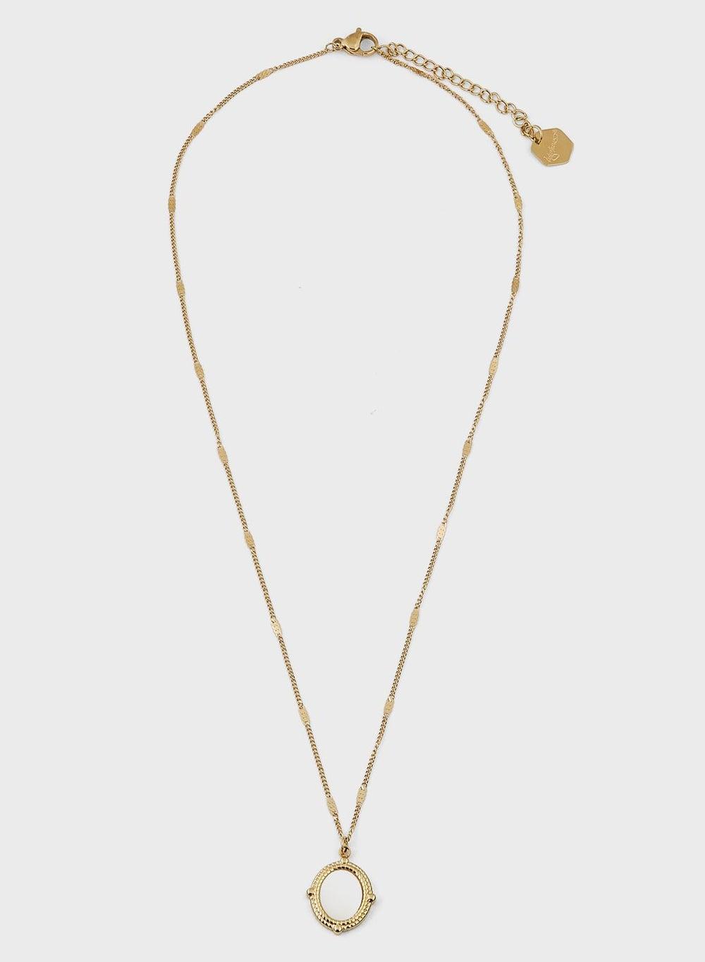 Lady Mauve Gloria Pearl Oval Pendant - Elegance Redefined - Image 1