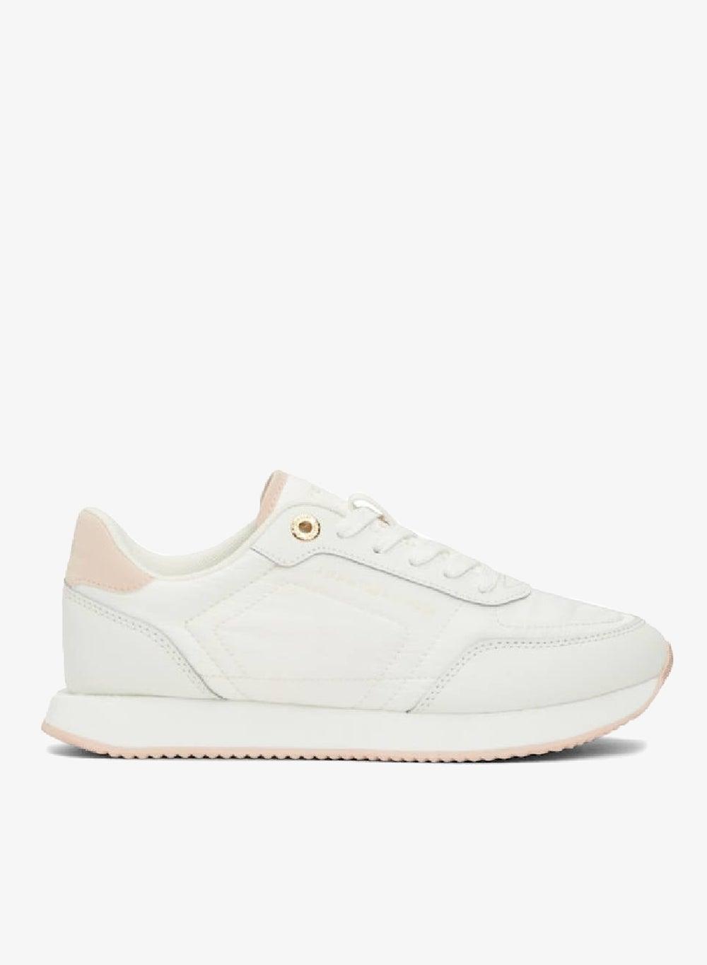TOMMY HILFIGER Leather Colour-Pop Pink Bloom Sneakers - Image 1