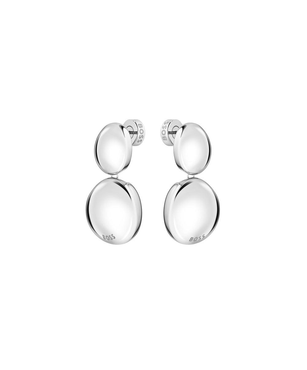 BOSS Silver-Tone Nugget Drop Earrings - Image 1