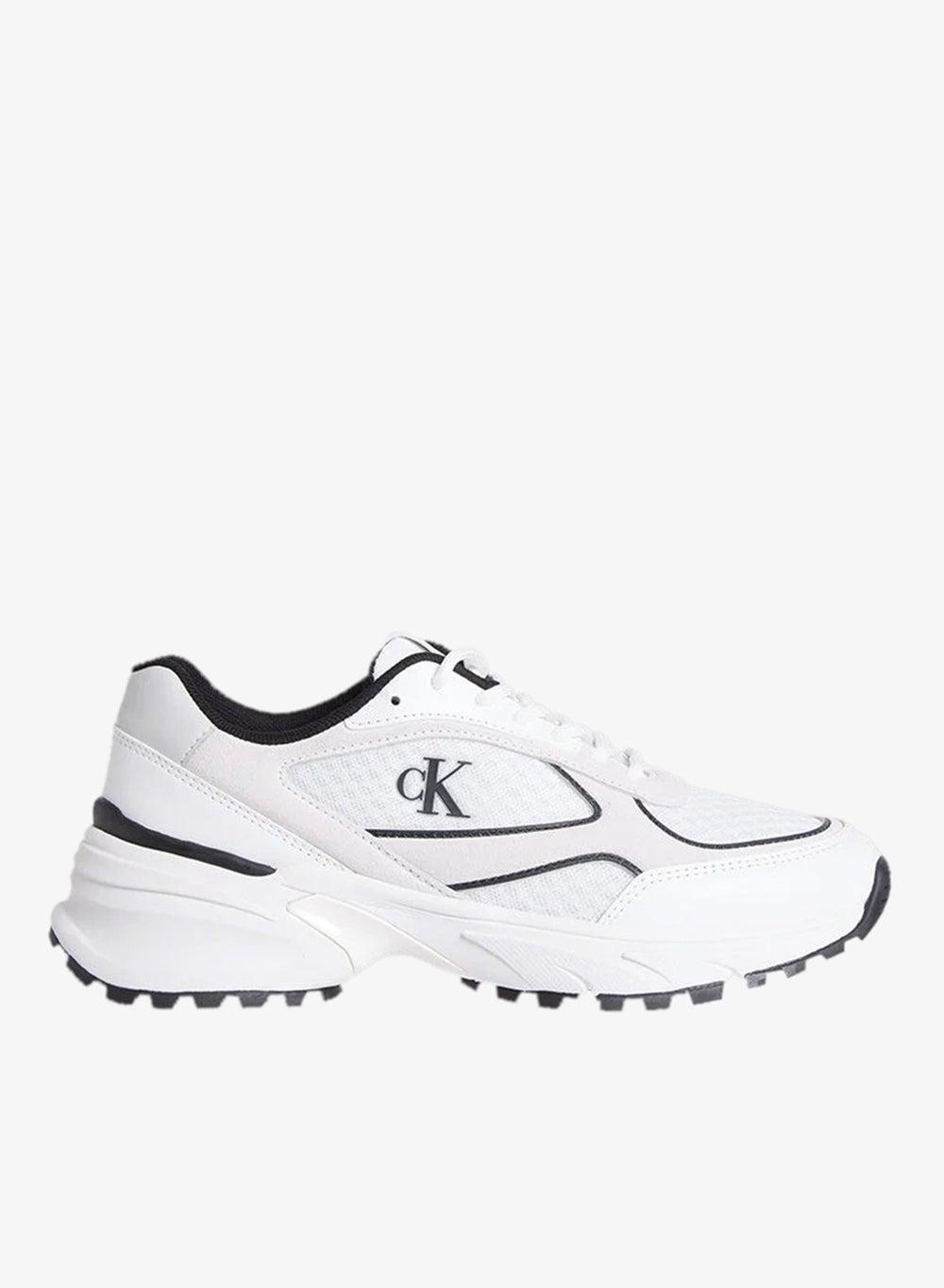 YW0YW0200901W Luxe Leather & Mesh Low-top Sneakers - Image 1