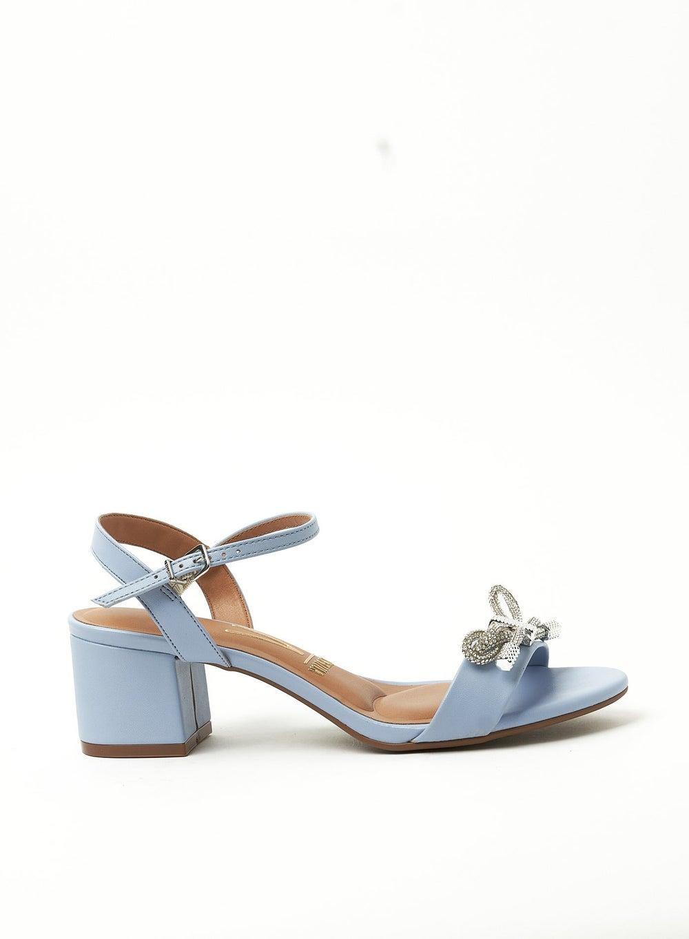 Elegant Slingback Heeled Sandals for Women – Jeans Color - Image 1