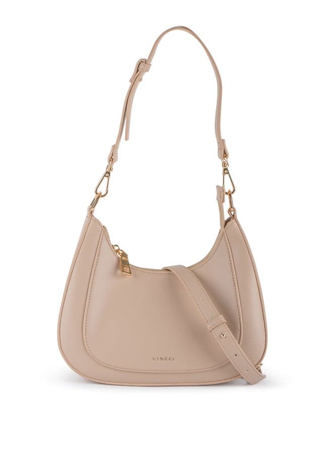 Vincci Elegance: Chic Brown Shoulder Bag for Women - Image 1