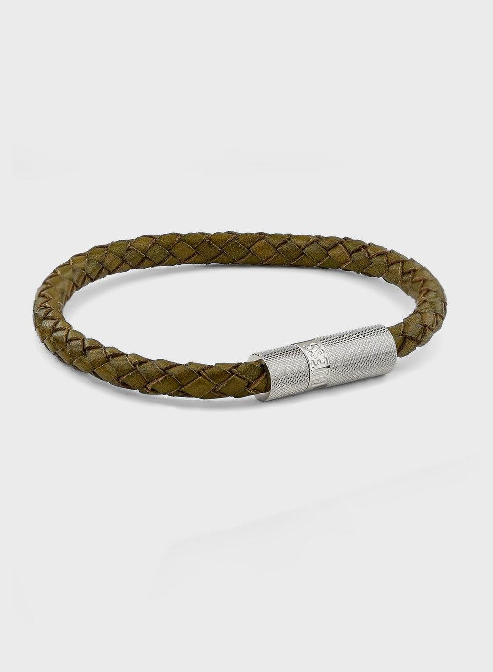 GUESS Leather Round Screw Jack Men's Bracelet - Image 1