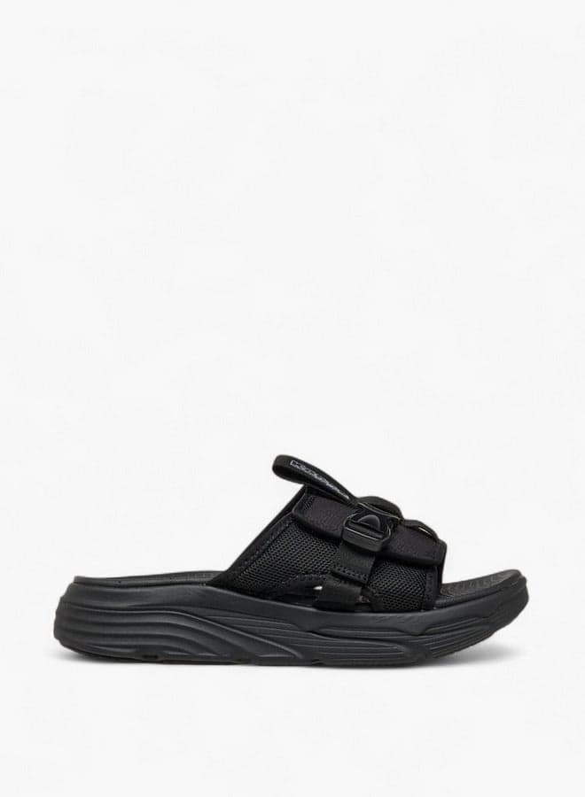 Elegant Women's 24Yl384W Buckle Detail Black Slides - Image 1