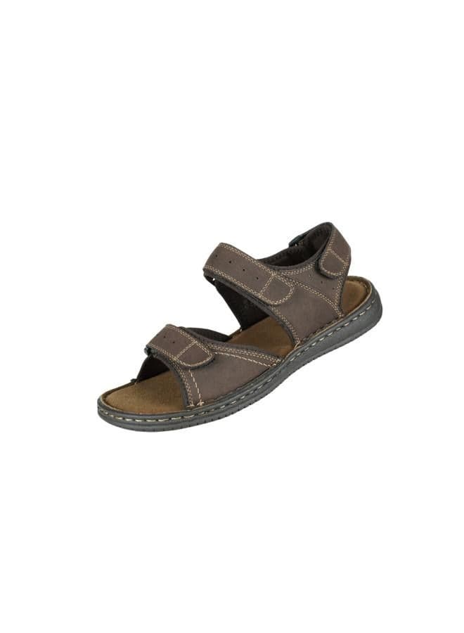 Barjeel Uno 008-3621 Mens Coffee Leather Outdoor Sandals - Image 1