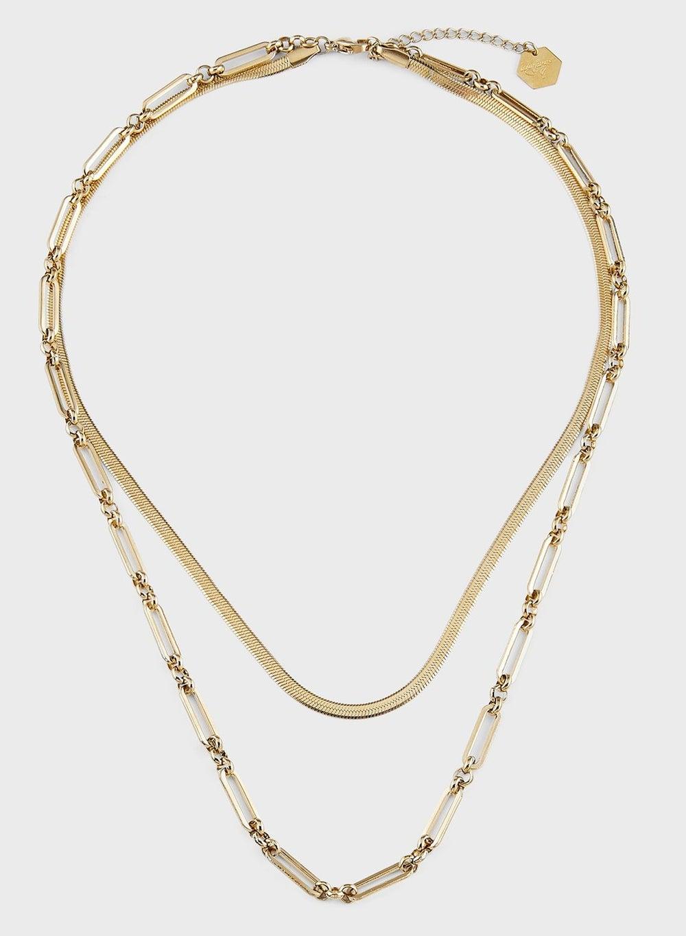 Lady Mauve JORGA SNAKE & PAPERCLIP Chain Necklace - Elegant Accessory - Image 1