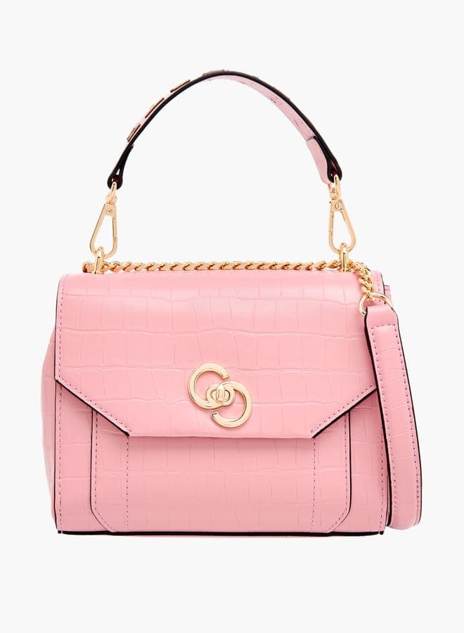 Celeste Croco Textured Elegance Satchel for Women - Image 1