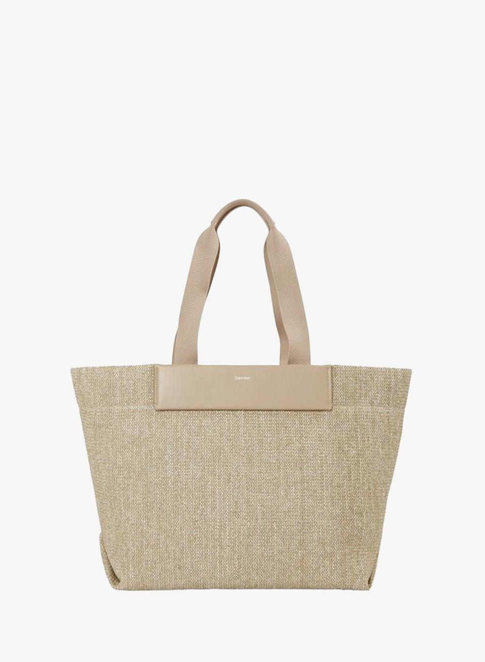 CALVIN KLEIN RAFFIA Large Shopper - Elegant Utility - Image 1