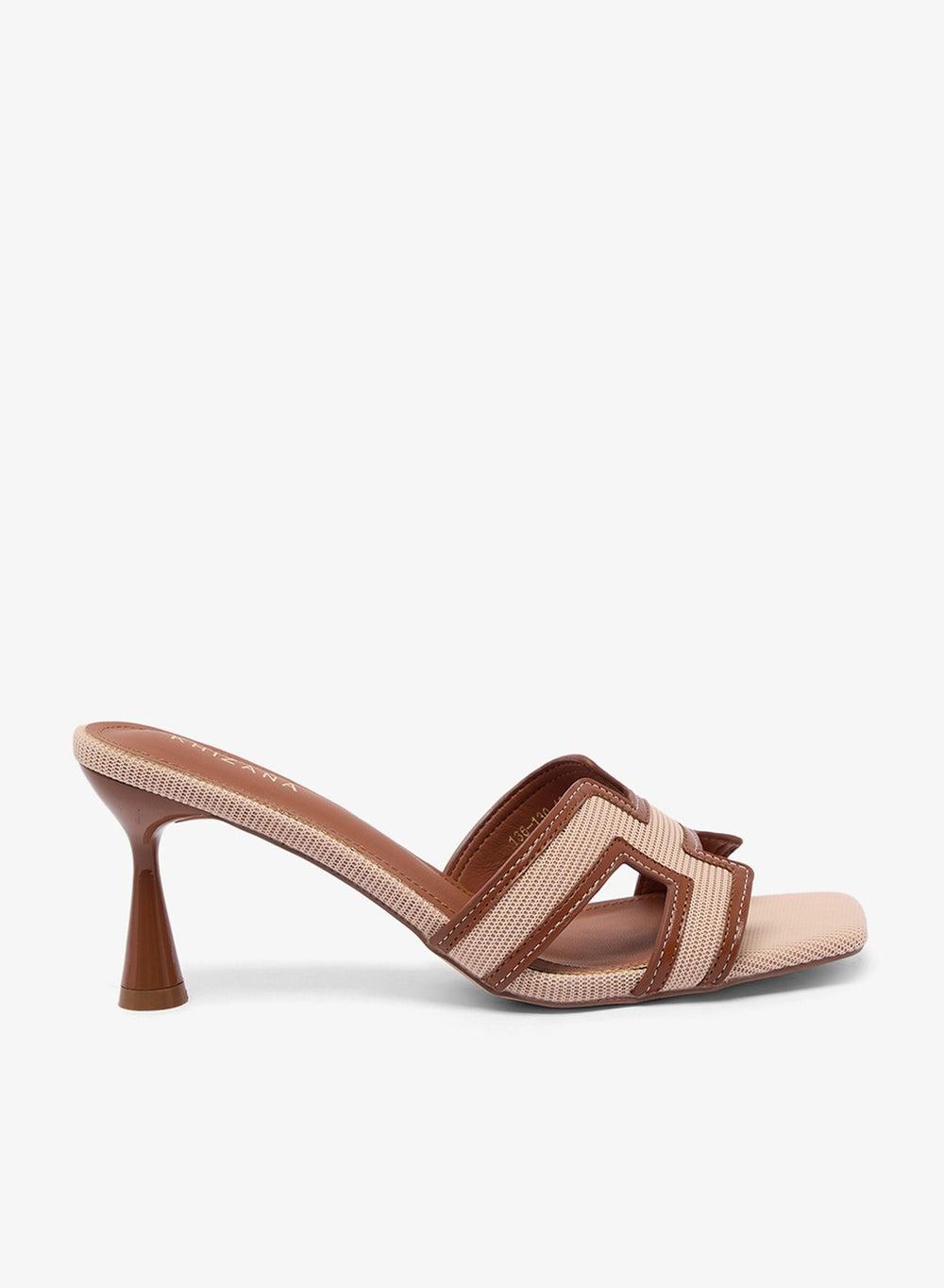 Vhl136130 Elegant Beige Heeled Sandals for Women - Image 1