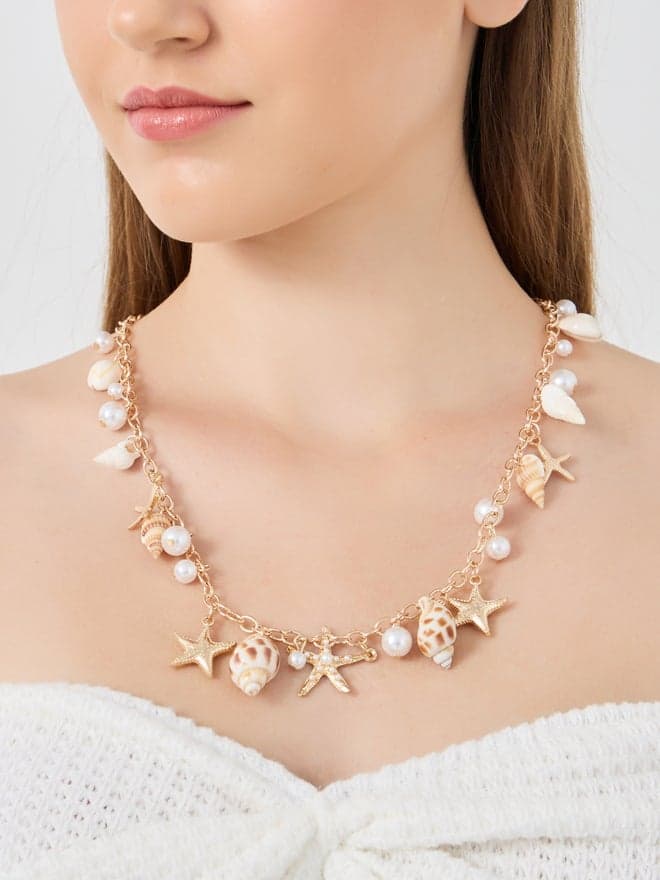 Styli Embellished Sea Charm Women's Chain Belt - Image 1
