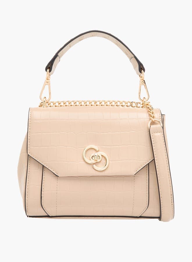 Elegant Celeste Women's Croco Textured Satchel - Timeless Style - Image 1