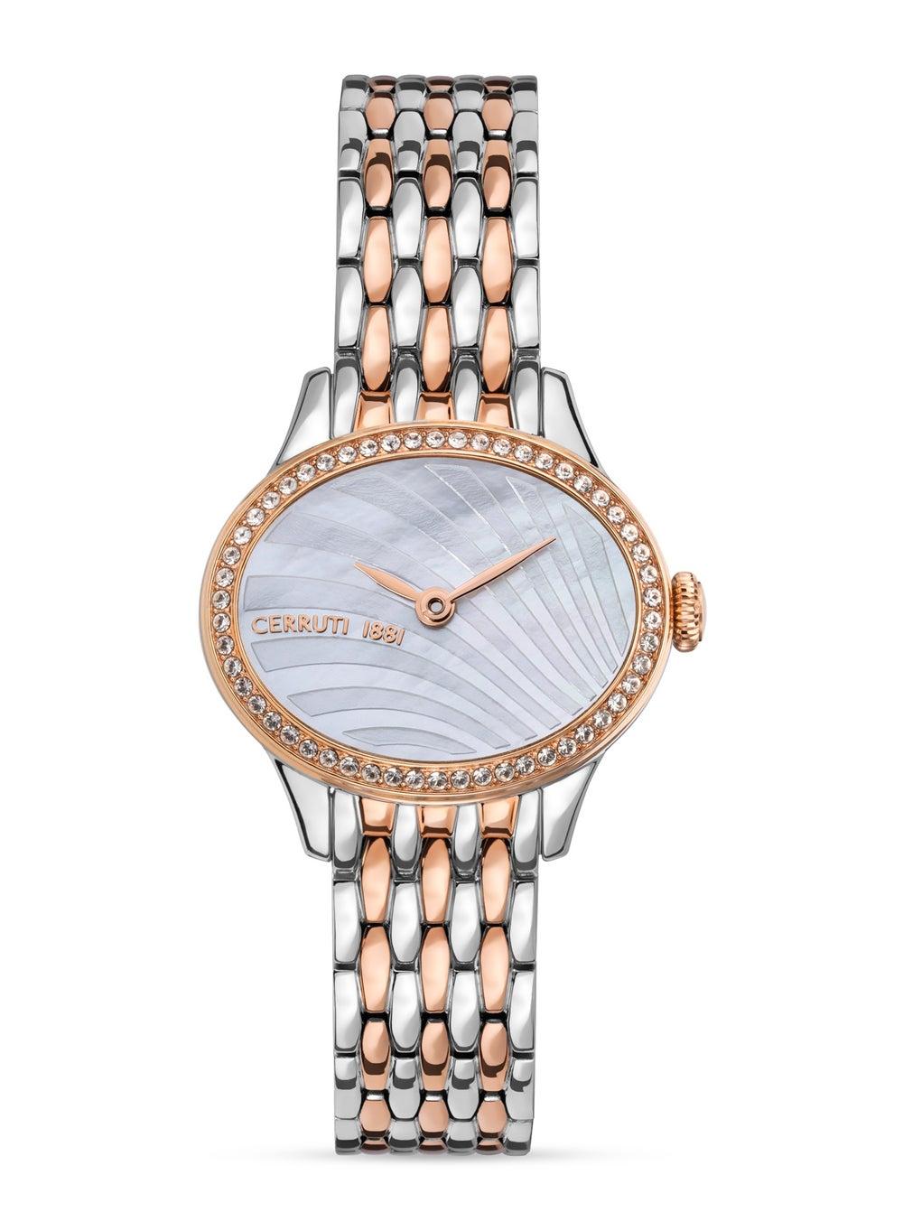 CERRUTI 1881 Silver Nemi Women's Watch - Pearlescent Elegance - Image 1