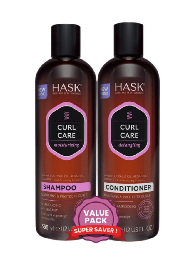 HASK Curly Care Essentials Set 355Ml Each - Value Pack - Image 1