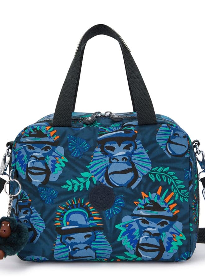 Kipling Miyo Blue Monkey Fun - Spacious Lunch Bag with Trolley Sleeve - Image 1