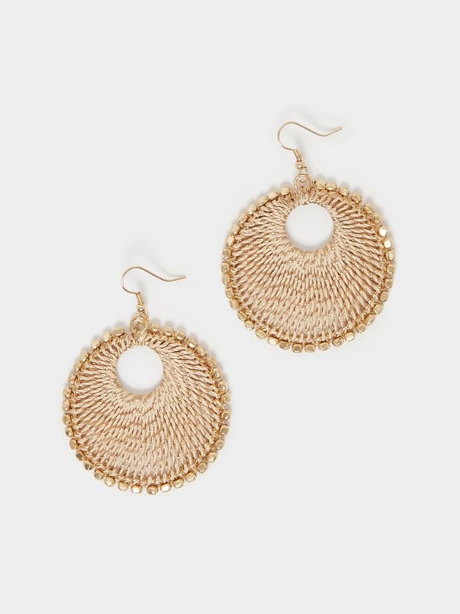 Styli Textured Round Earrings – Elegance Meets Style - Image 1