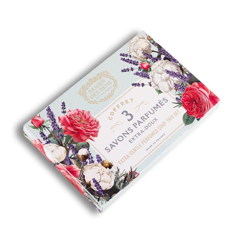 Elegant Trio Soap Set - Cotton, Lavender, Rose Nectar - Image 1