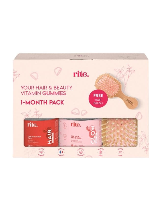 Radiant Beauty Hair & Glow Vitamin Gummy Set - Image 1
