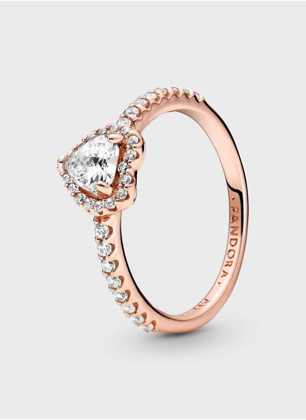 PANDORA Sparkling Elevated Heart Ring - Timeless Elegance - Image 1