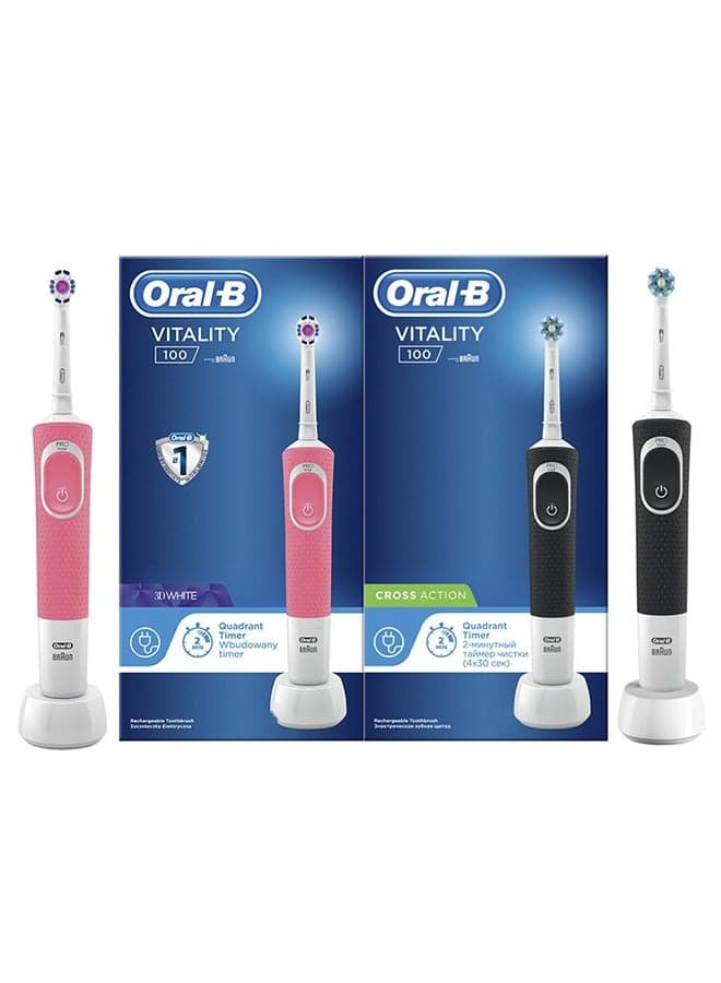 Oral-B Vitality D100 Electric Toothbrush Bundle with UAE Plug - Image 1