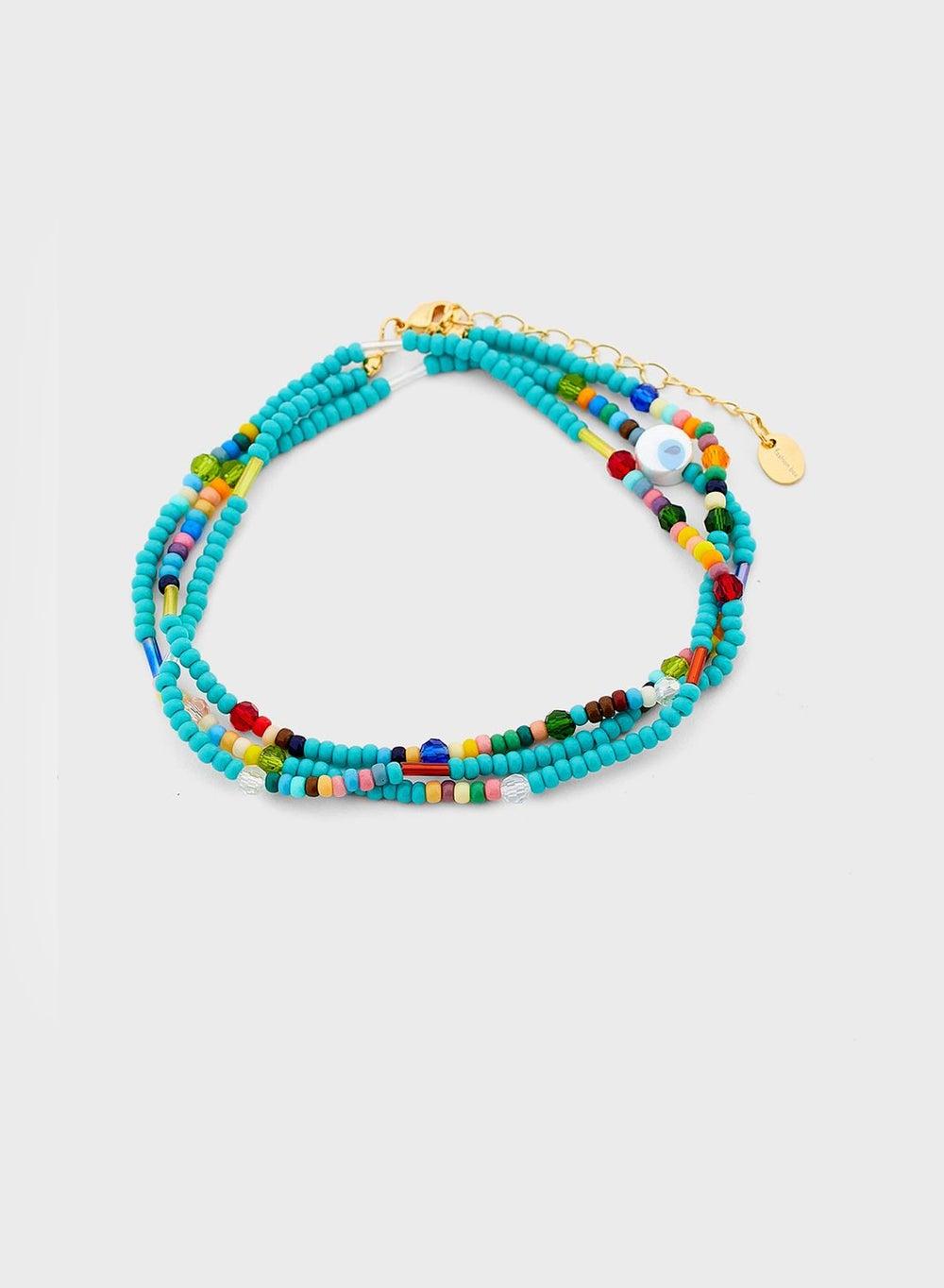 Fashionbox Emily Eye Beaded Bracelet: Elegance Unwrapped - Image 1