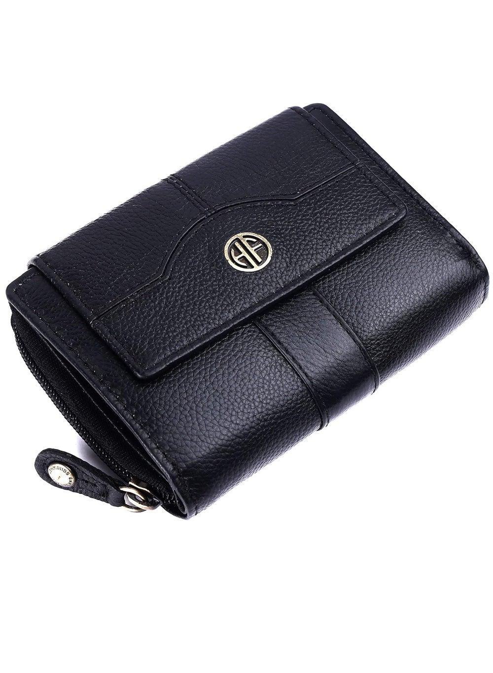 HAMMONDS FLYCATCHER Elegant Leather Women's Wallet L4XD - Black - Image 1