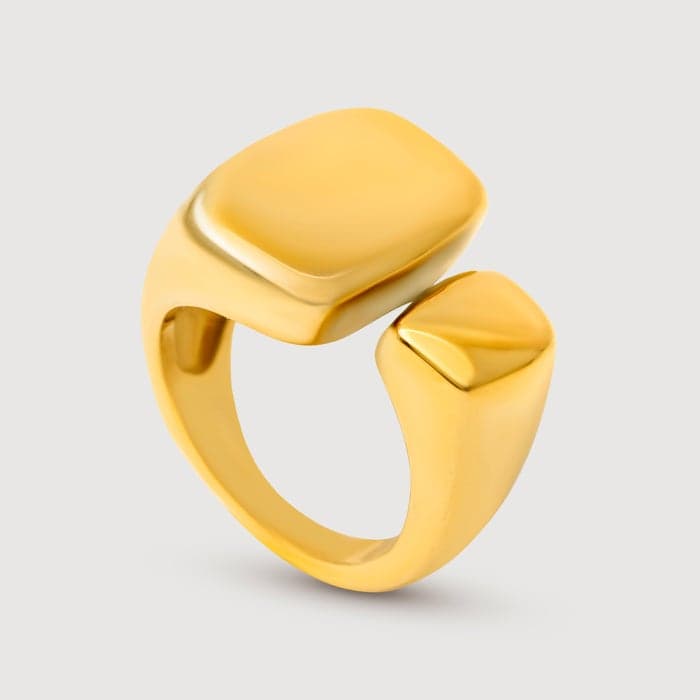 Noya Rhonda 18K Gold Plated Chunky Women's Ring - Image 1