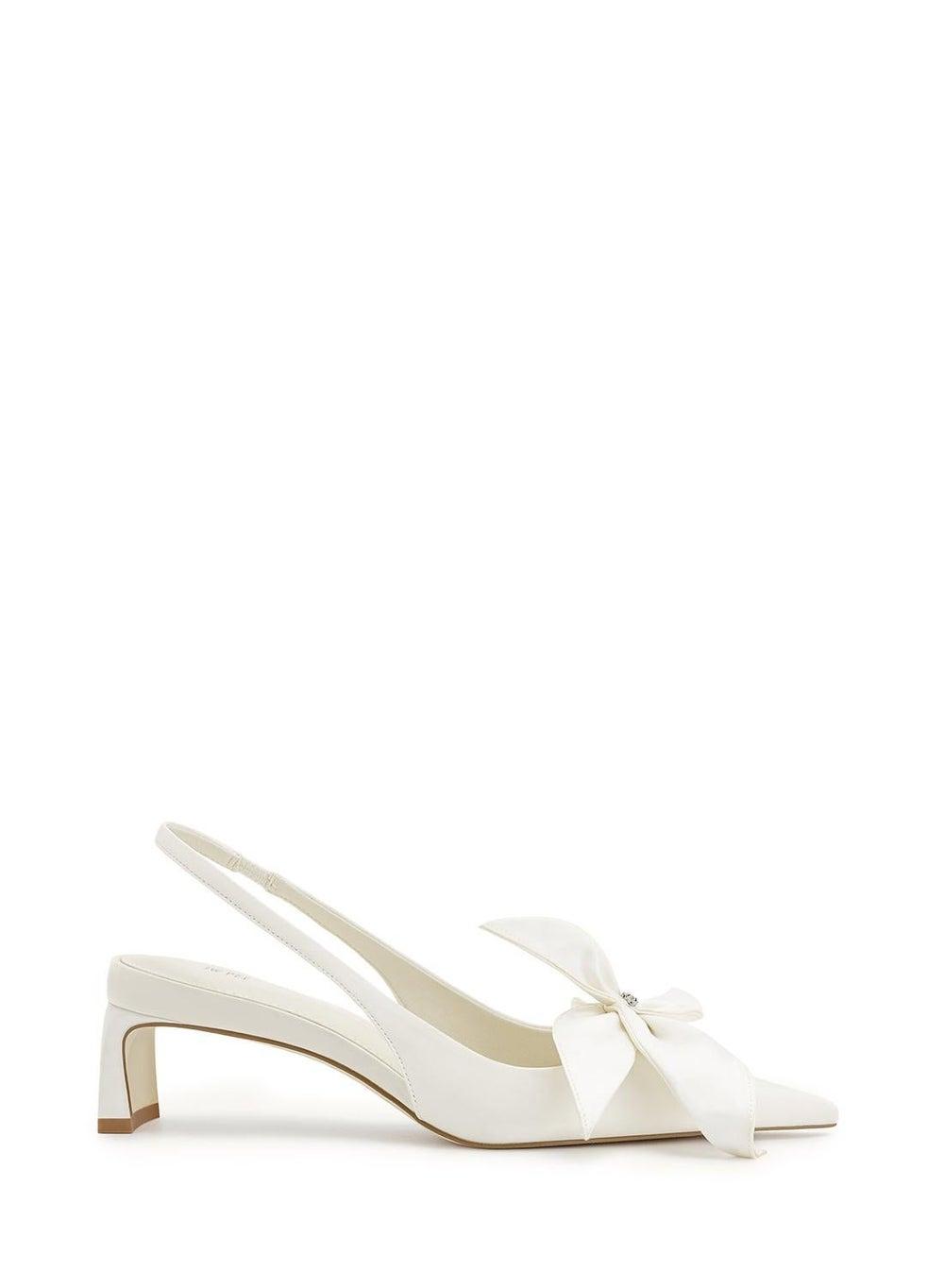 Queena Floral Appliqué Slingback Pumps - Jf304103 2 - Image 1