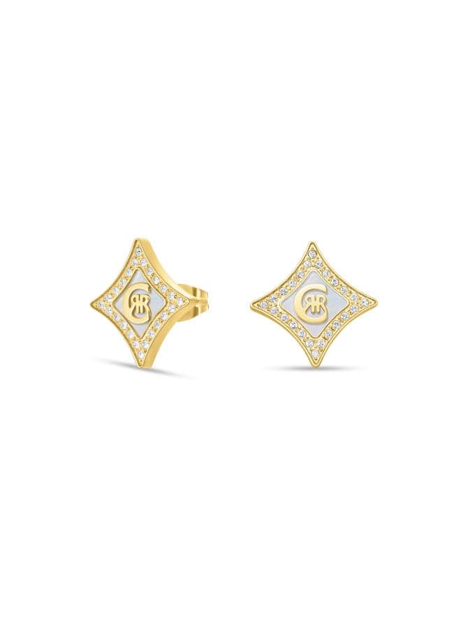CERRUTI 1881 Silvia Diamond-Shaped Pearl Earrings with Gold Plating - Image 1