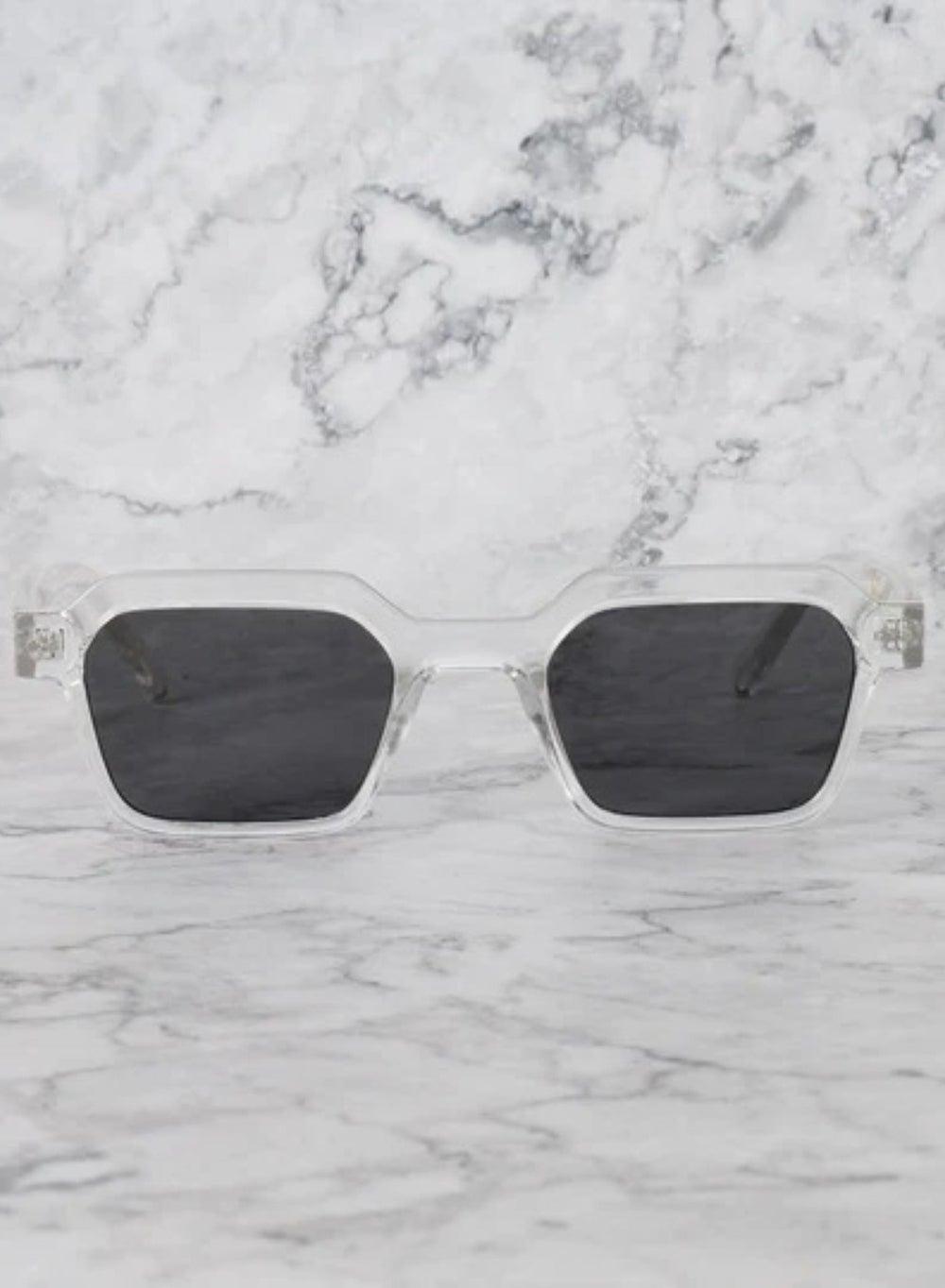 Elliot Unisex Clear-Gray Sunglasses by Explicit Poets 12EP9 - Image 1