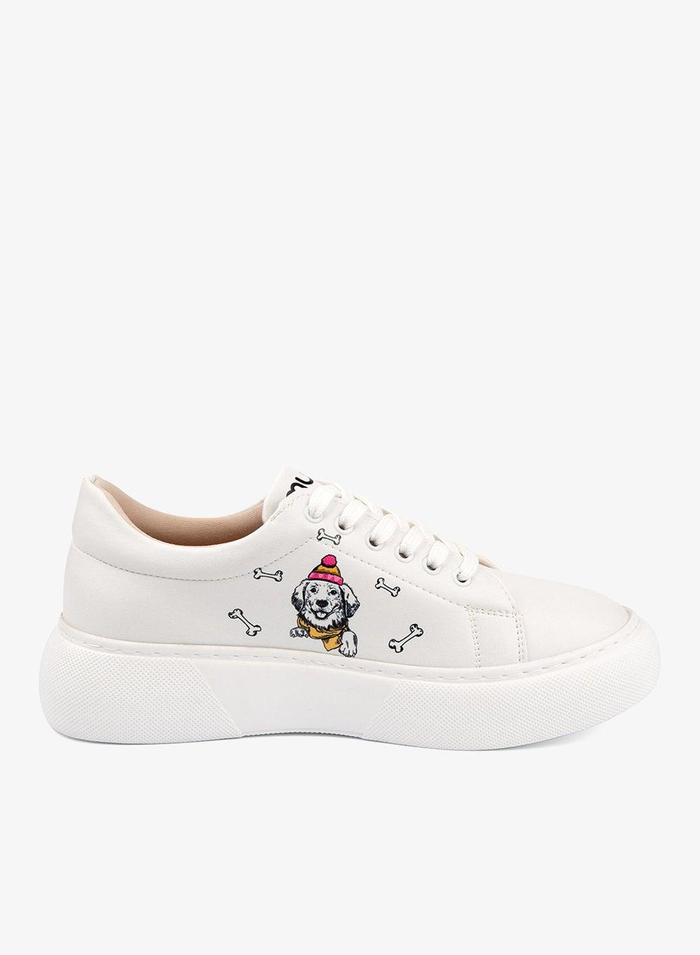 Barcelona-Designed Dog Couple Art Sneakers - Image 1