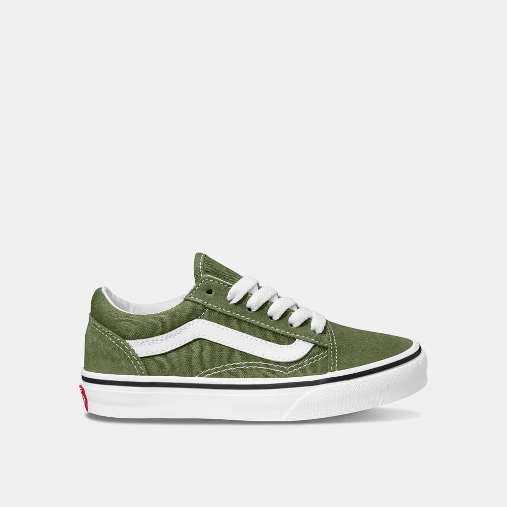 Vans Kids Old Skool Unisex Green Sneakers for Youngsters - Image 1