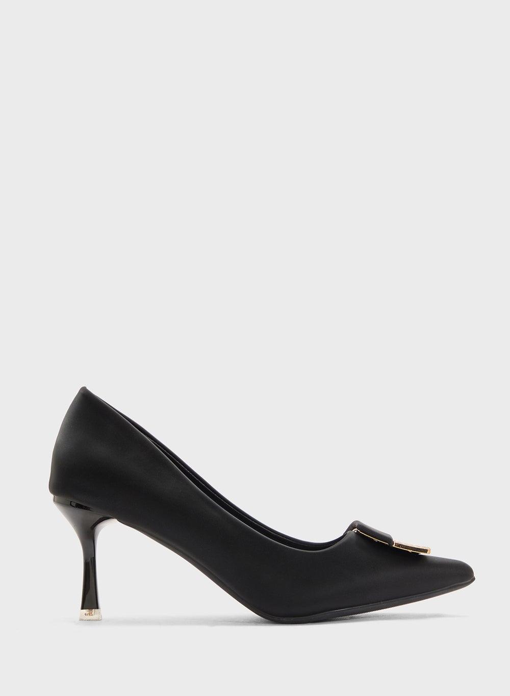 Se124 14561 Elegant Black High Heeled Pumps - Image 1
