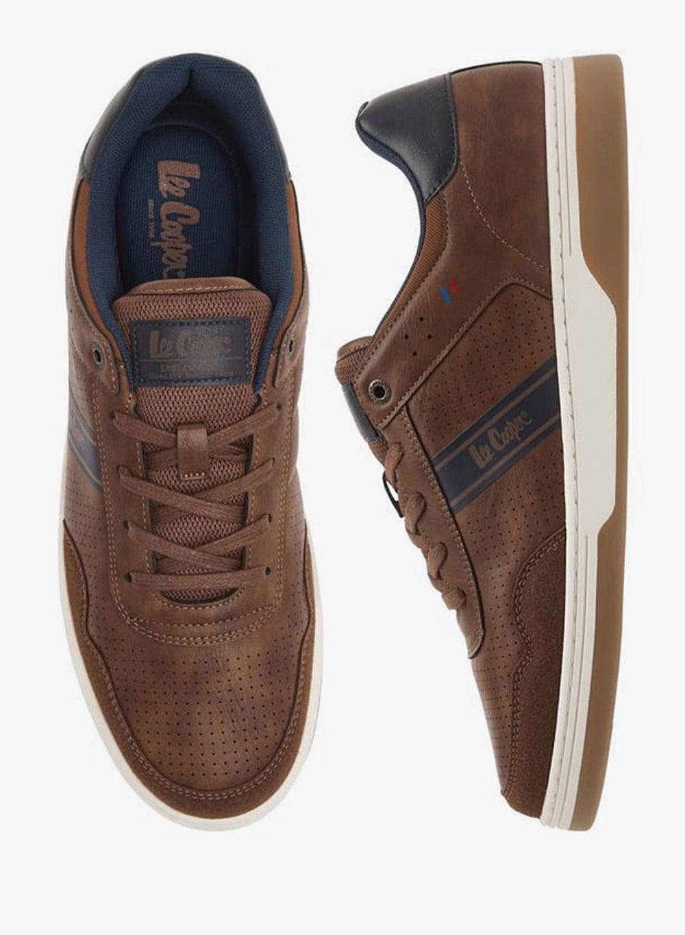 Rogercognac Men's Low-Top Sneakers in Rich Cognac - Image 1