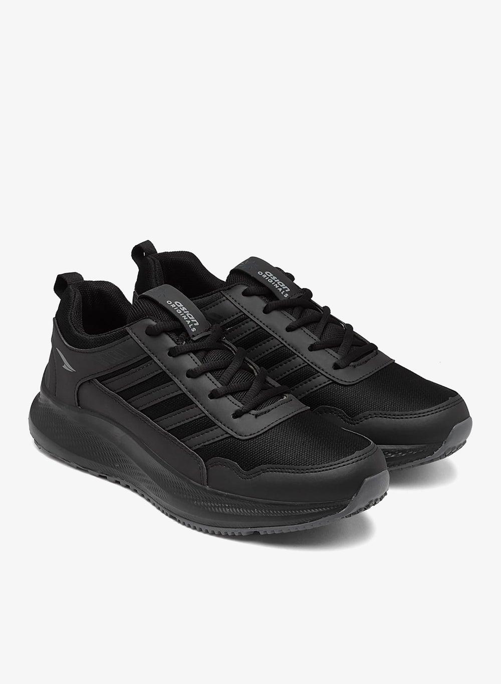 Sleek Black Elegance Running Shoes: Versatile Performance - Image 1