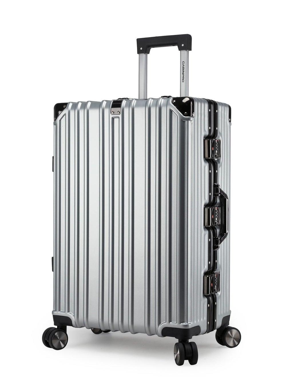 CABINPRO 24 Silver Medium Checked Spinner Luggage CP001 - Image 1